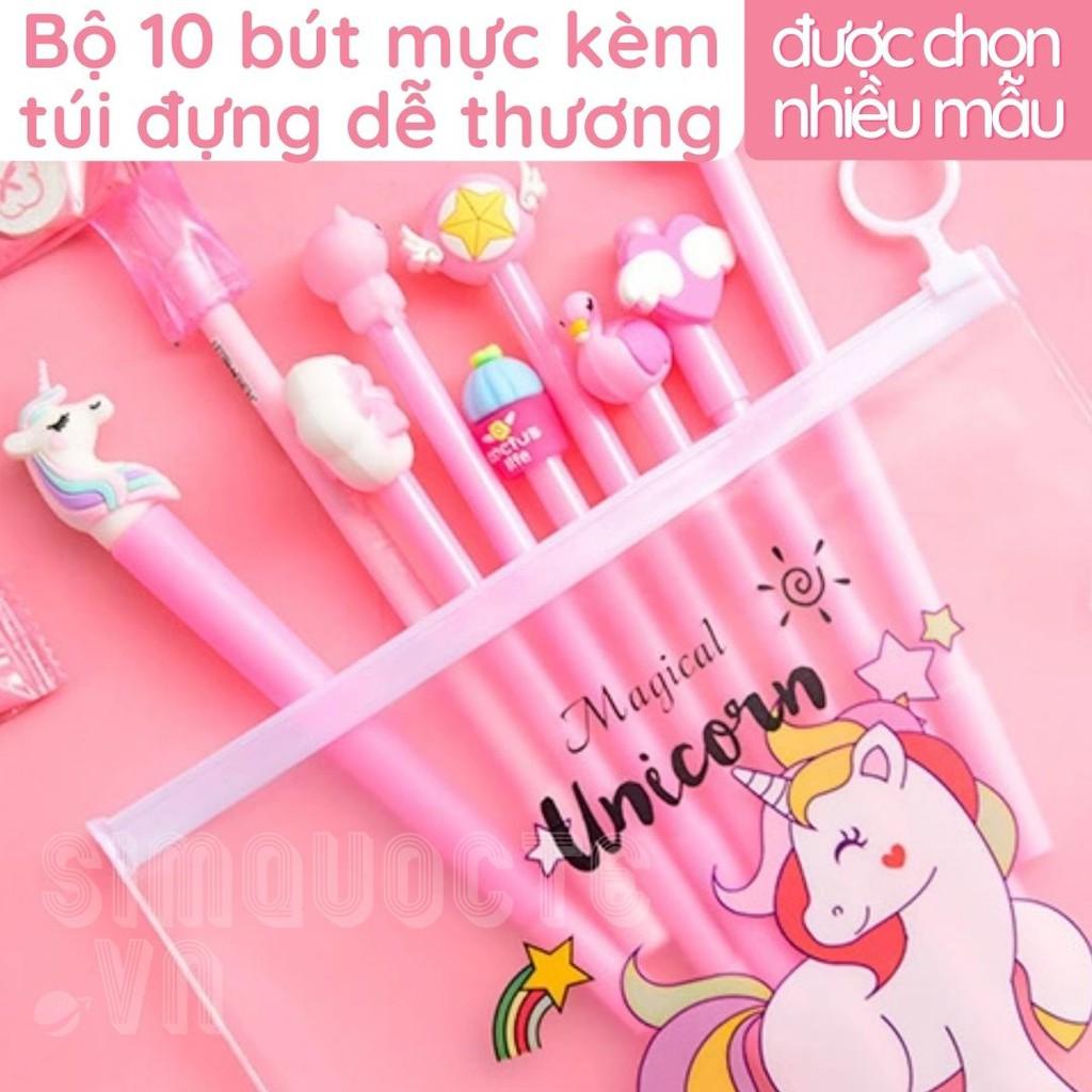 Bút mực gel đầu hoạt hình dễ thương tiện dụng