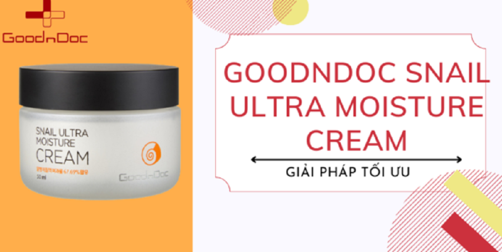 Kem dưỡng da ốc sên GoodnDoc Snail Ultra Moisture Cream 50ml, có tác dụng chống lão hóa, ngăn ngừa các nếp nhăn