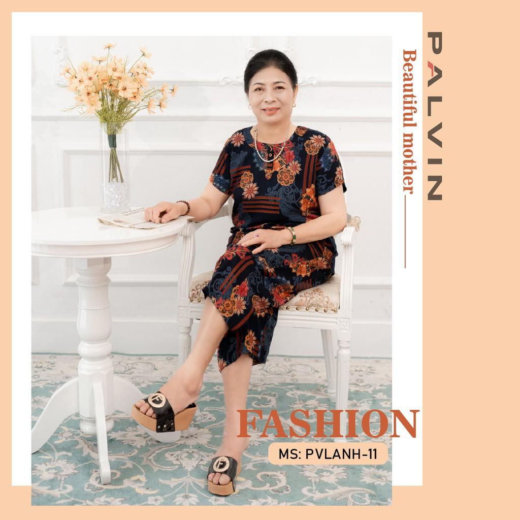Đồ bộ lanh trung niên , bộ đồ lửng lanh tole chất vải dầy mền mịn, mặc mát thấm hút mồ hôi size 48-70kg