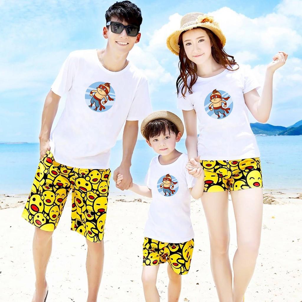 Áo thun gia đình đẹp in chibi dễ thương dễ thương cao cấp