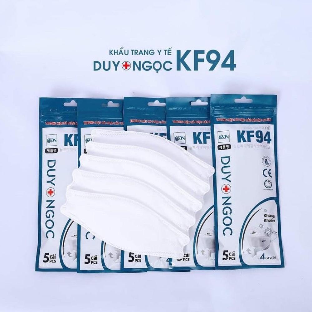 Khẩu trang y tế 4D KF94 cao cấp kháng khuẩn và chống bụi mịn, Khẩu trang 4 lớp công nghệ Hàn Quốc túi 10 chiếc