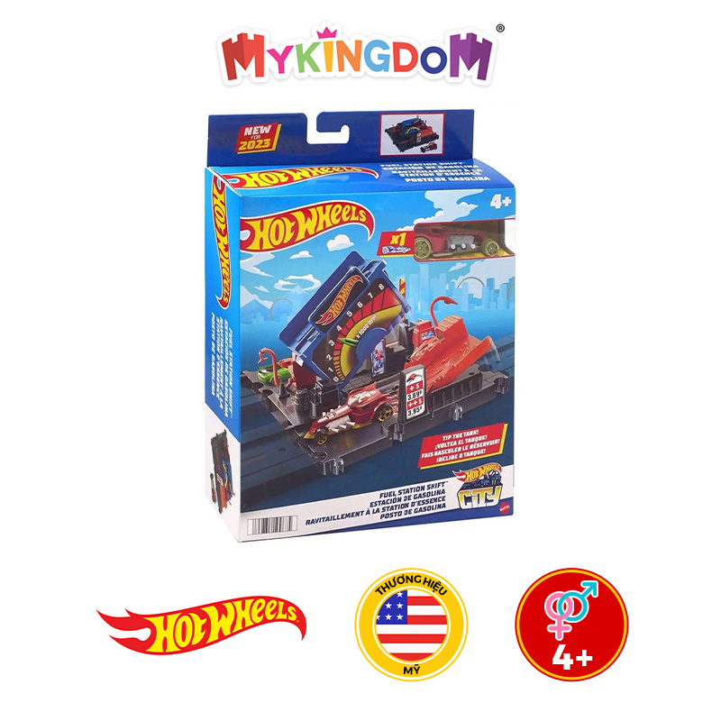 Đồ Chơi HOT WHEELS Trạm Đổ Xăng Hot Wheels City HKX45/HMD53