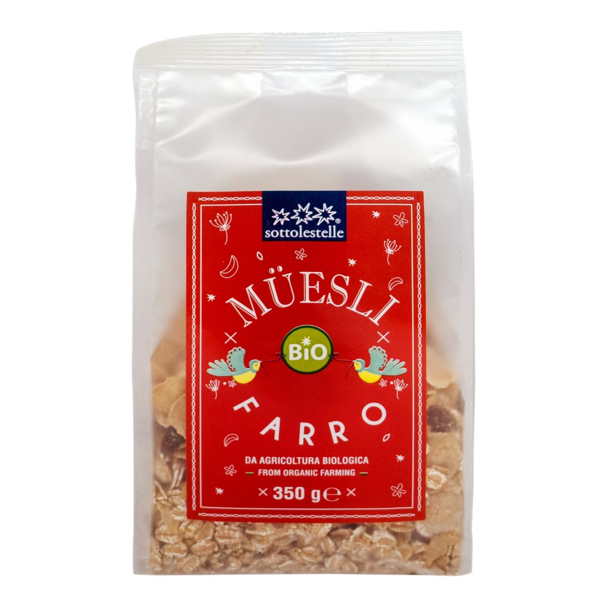 Ngũ cốc dinh dưỡng Muesli nho khô hữu cơ Sottolestelle 350g Organic Spelt Muesli Raisin