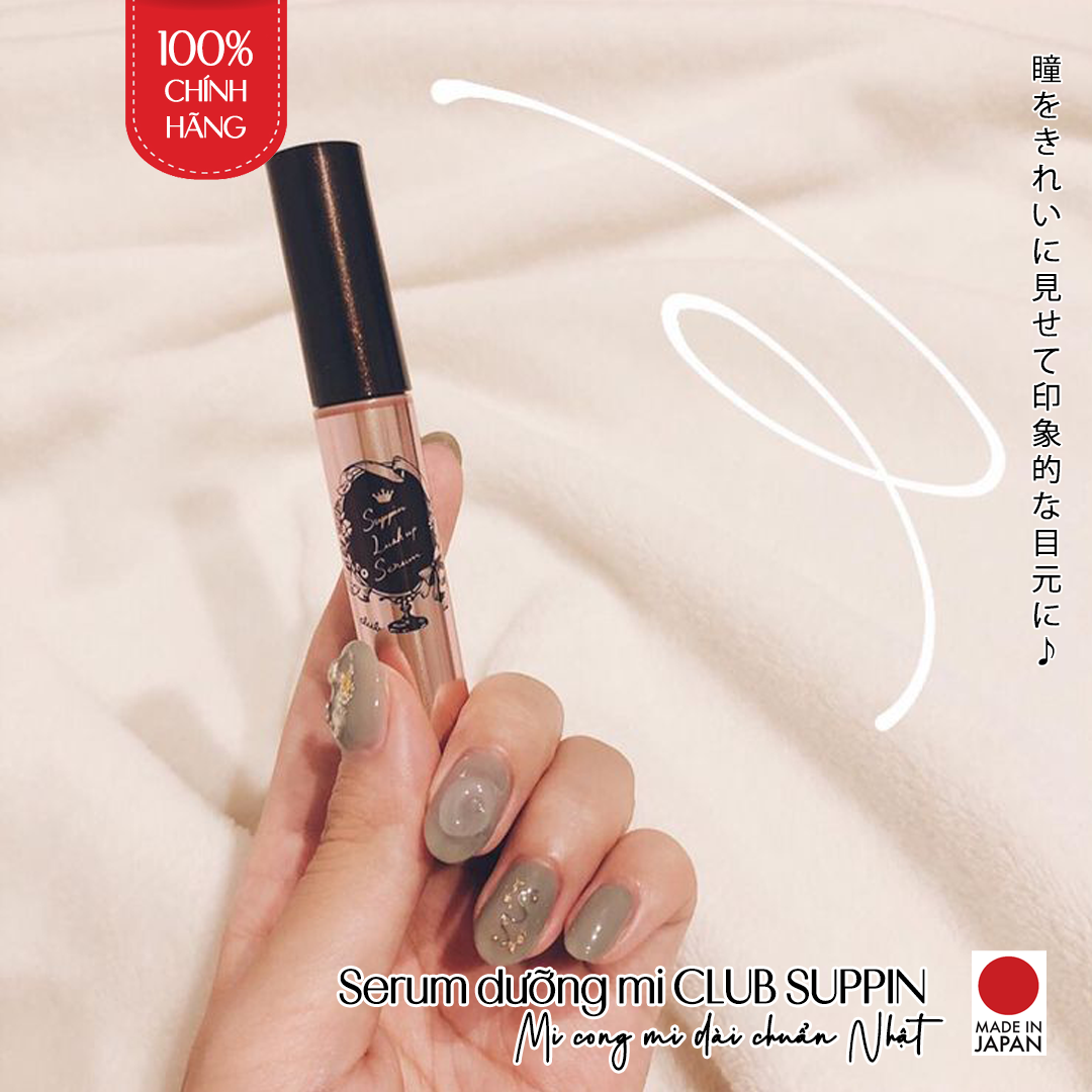 Serum Tinh Chất Dưỡng Dài, Dày Mi Nhật Bản Chiết Xuất Tơ Kén Tằm Club Suppin Lash Up Serum