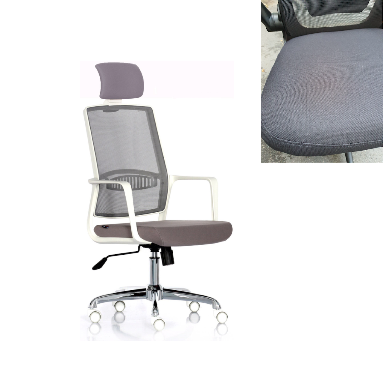 Ghế làm việc chân xoay bọc lưới cao cấp hàng nhập khẩu bền đẹp B206ASW-1