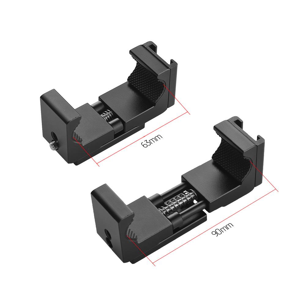 Giá đỡ điện thoại Q12 bằng hợp kim nhôm có thể điều chỉnh Kẹp 1/4 "Lỗ vít với Ổ cắm cho iPhone Samsung Huawei Xiaomi