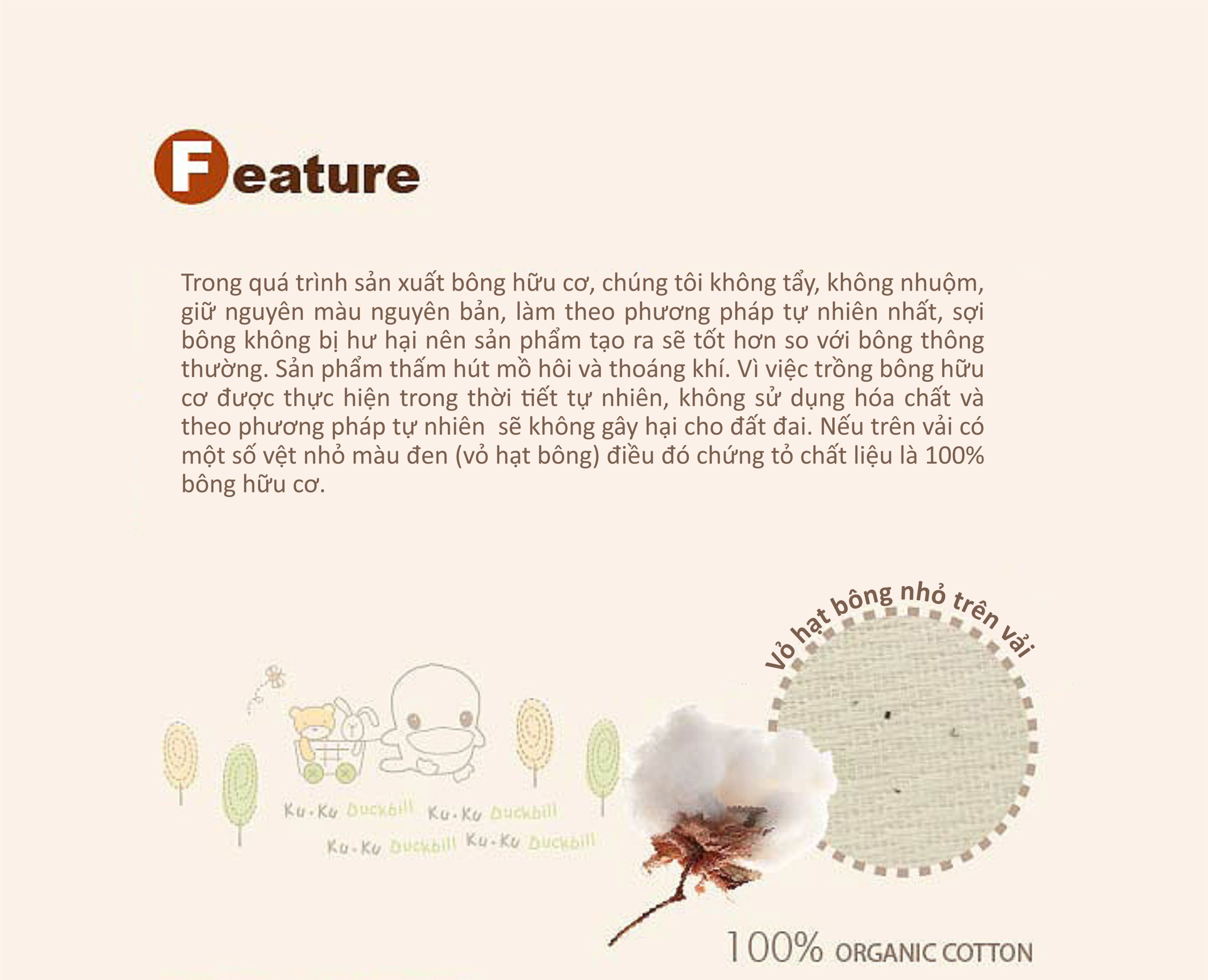 YẾM ĂN DẶM CHO BÉ BẰNG VẢI ORGANIC ( KIỂU DÁN ) KUKU - KU2230