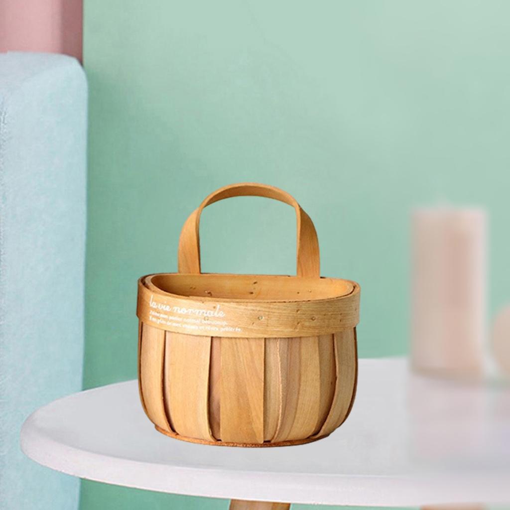 2-3pack Woven Storage Basket Hanging Laundry Basket Flower Container Storage Bin