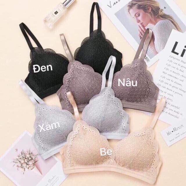 Áo lót ren mút mỏng. Áo ngực không gọng sexy