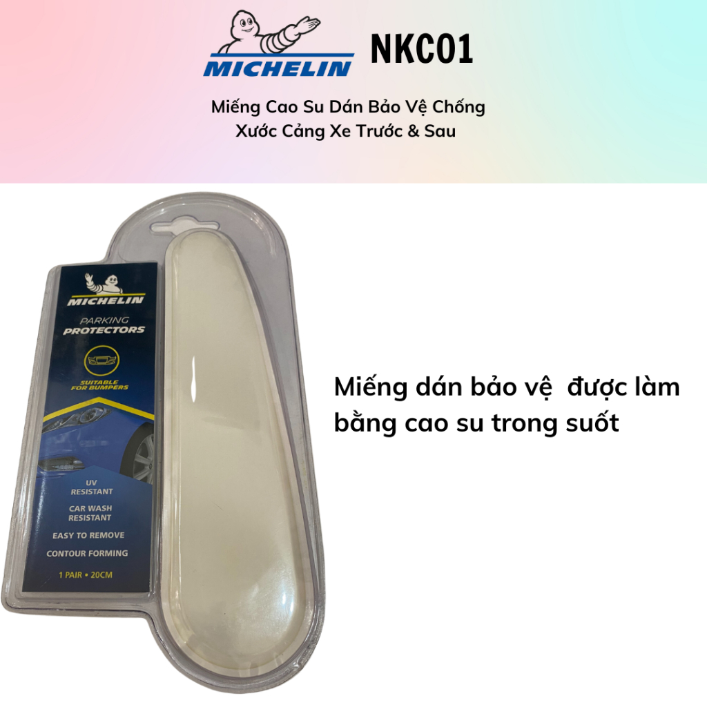 Miếng Cao Su Dán Bảo Vệ Chống Xước Cảng Xe Trước & Sau/Viền cửa & gương cánh xe hơi Michelin