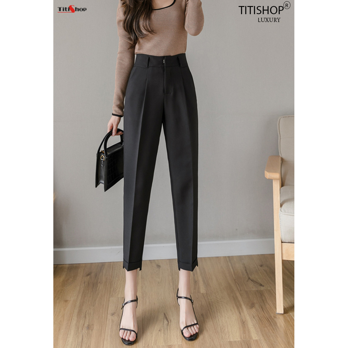 Quần Tây Nữ Titishop ACC471 Kem