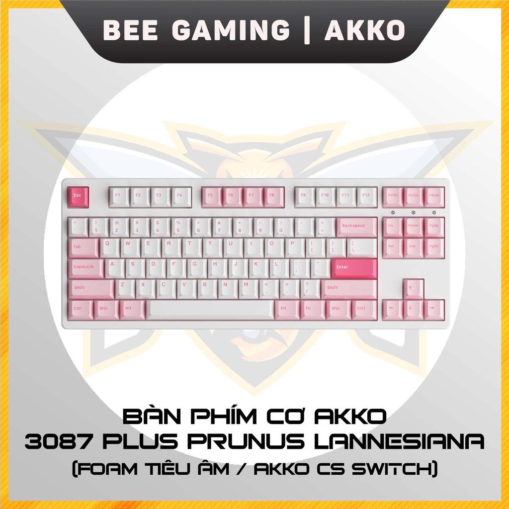 Bàn phím cơ chính hãng AKKO 3087 / 3108 Plus Prunus Lannesiana (Foam tiêu âm / AKKO CS switch