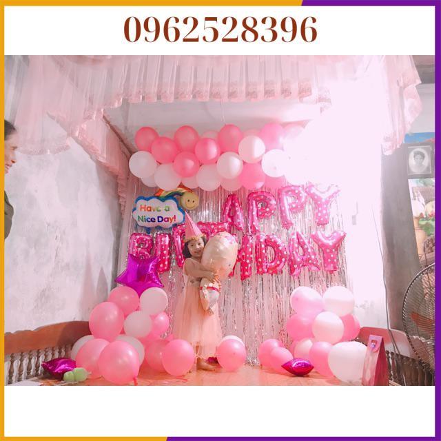 Set bóng trang trí sinh nhật kèm rèm cho bé trai/gái