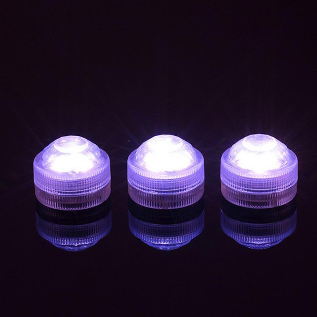 10 Pieces Waterproof Submersible LED Tea Lights Underwater Light Warm White
