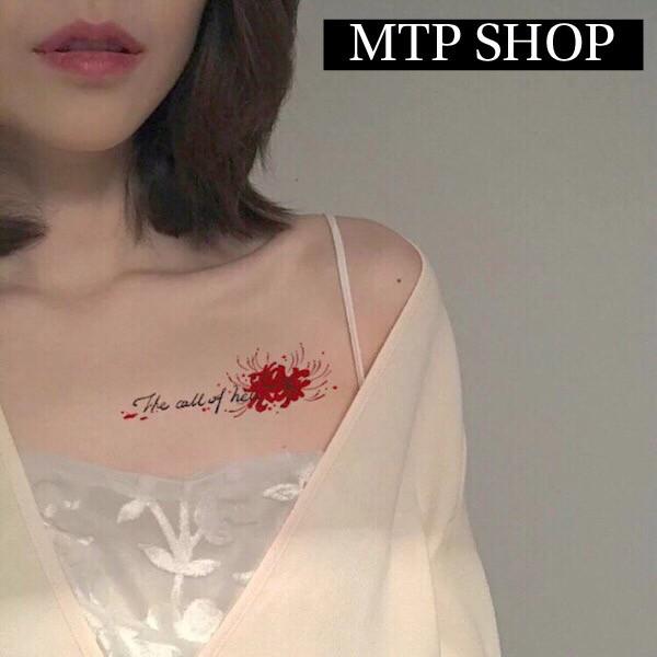 COMBO 5 TẤM HÌNH XĂM DÁN 10X6CM HOA BỈ NGẠN XINH TƯƠI - CHỌN MẪU TÙY THÍCH