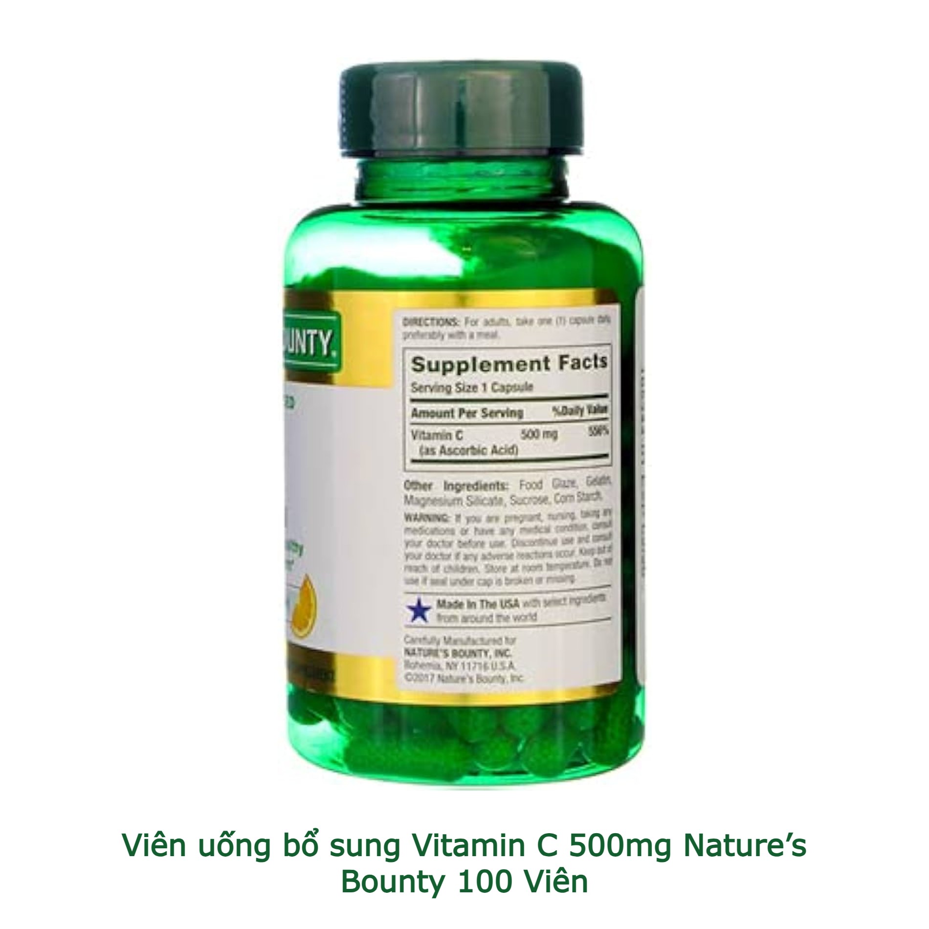 Viên uống bổ sung Vitamin C 500mg Nature’s Bounty 100 Viên