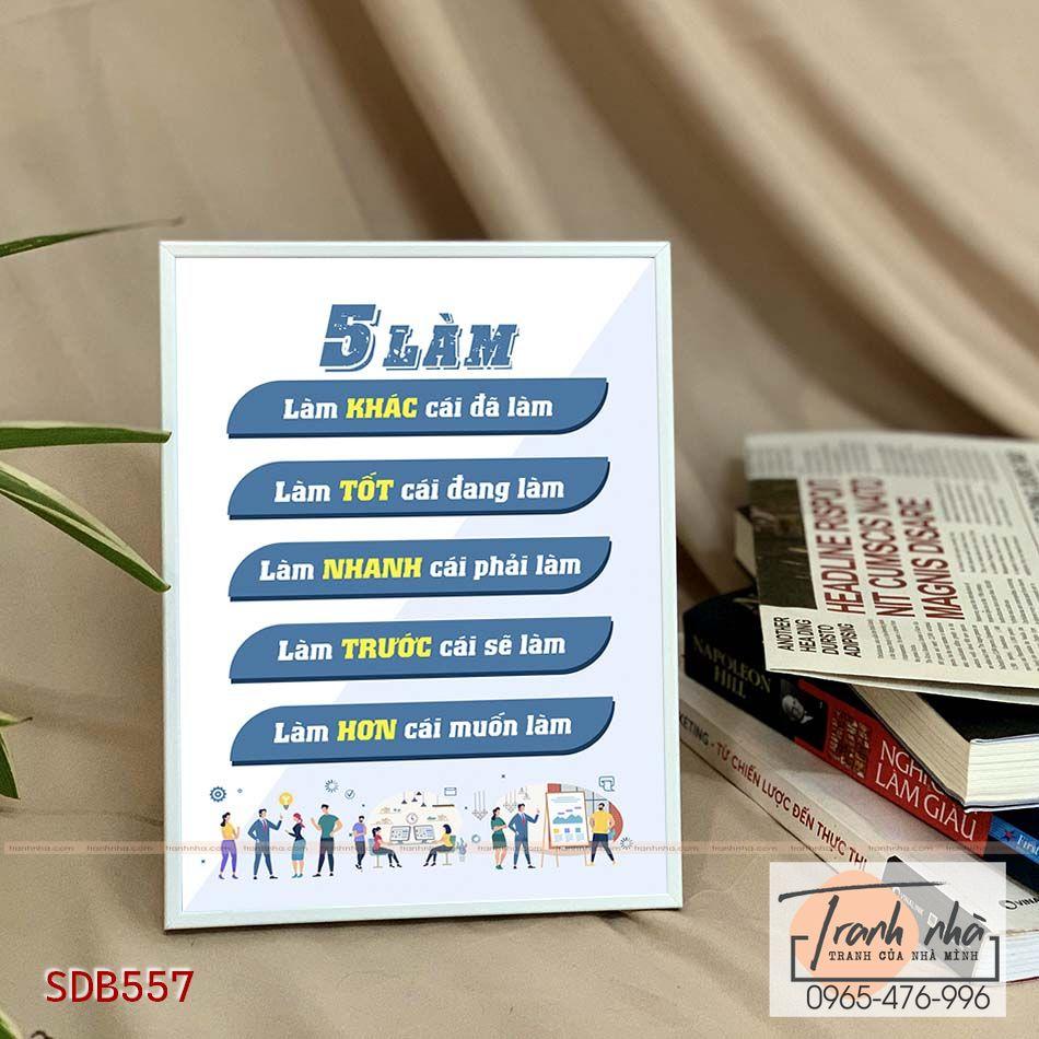 Tranh để bàn tạo động lực: 5 Làm - SDB557