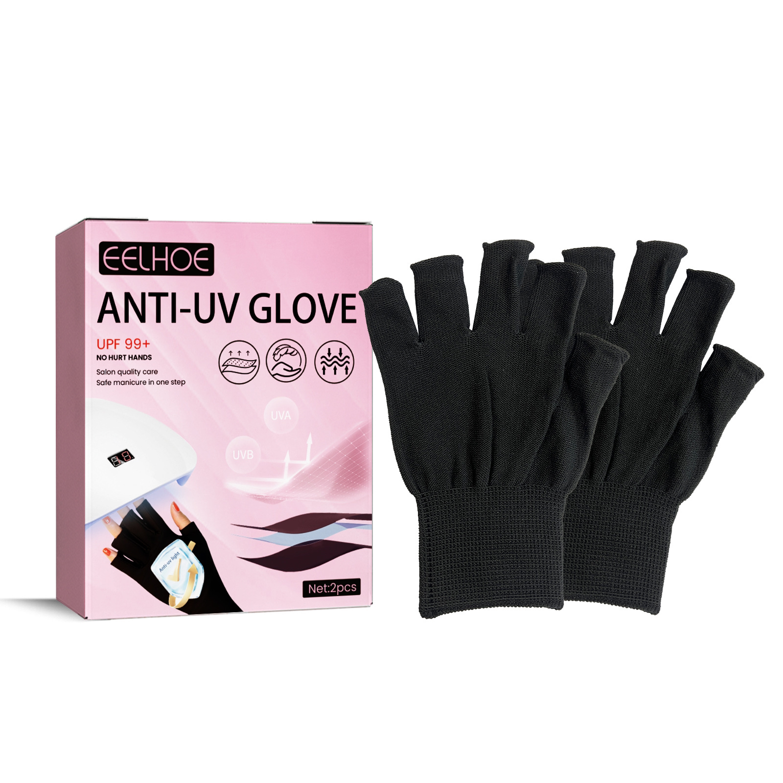 Găng Tay Làm Nail Bảo Vệ Tay Khỏi Tia UV Trong Quá Trình Hong Khô Gel