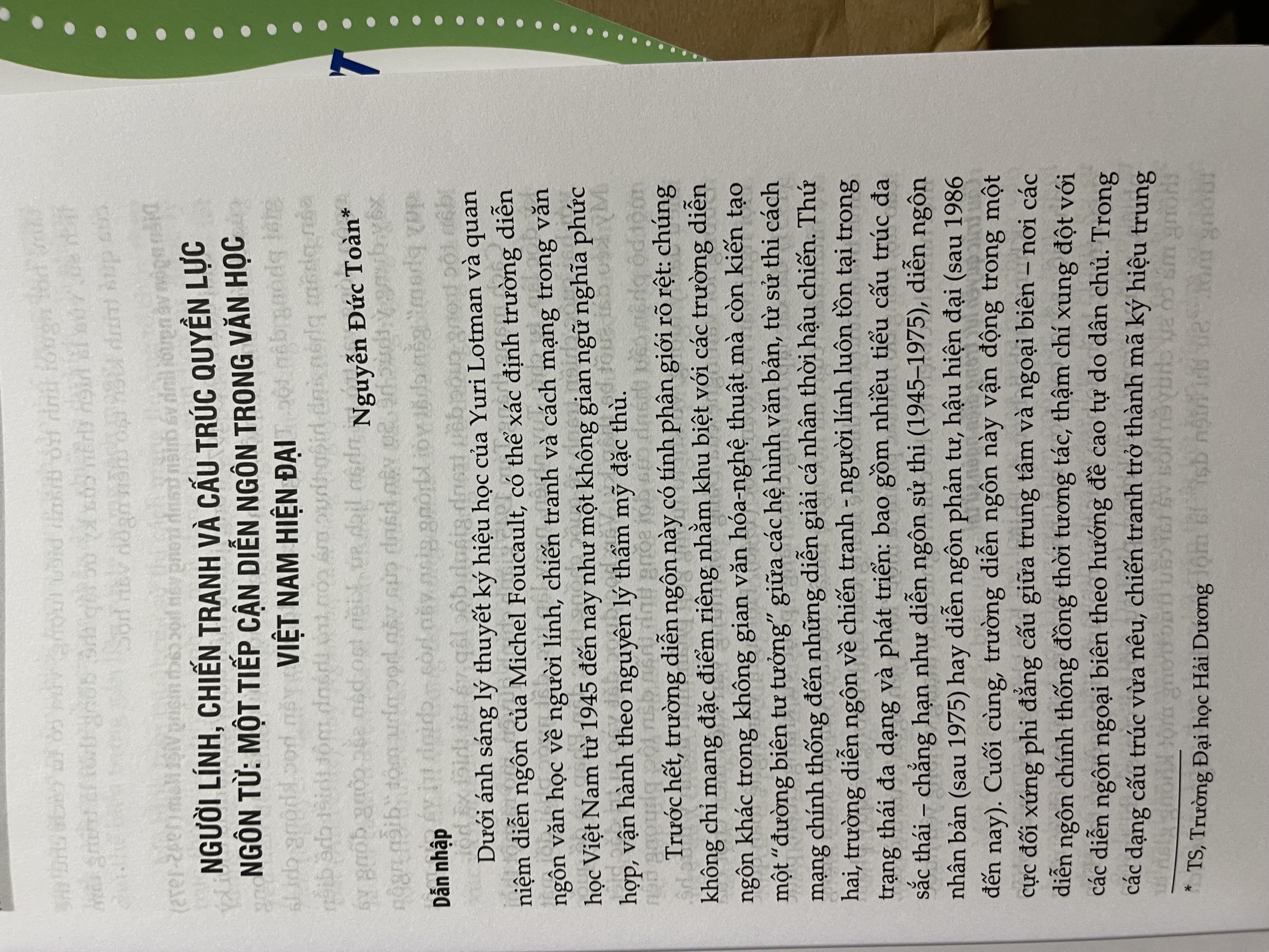 Người lính và chiến tranh tiếp cận diễn ngôn vắn học việt nam hiện đại ( tiểu luận và phê bình)