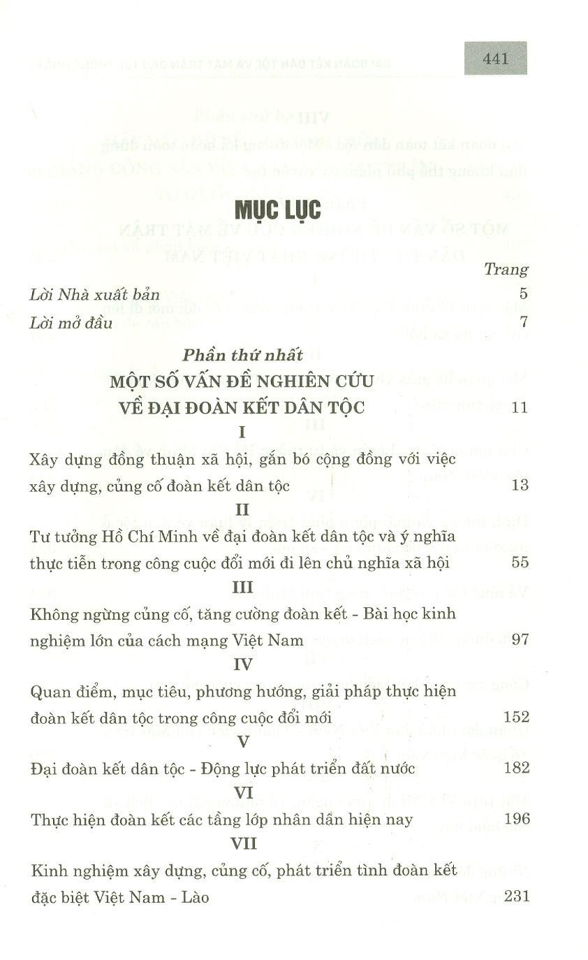 Đại Đoàn Kết Dân Tộc Và Mặt Trận Dân Tộc Thống Nhất - Một Số Vấn Đề Lý Luận Và Thực Tiễn