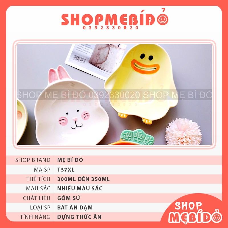 Bát Ăn Dặm Gốm Sứ Cao Cấp Mẫu Lớn 300-350ML Nhiều Hình Đáng Yêu Cho Bé Shop Mẹ Bí Đỏ