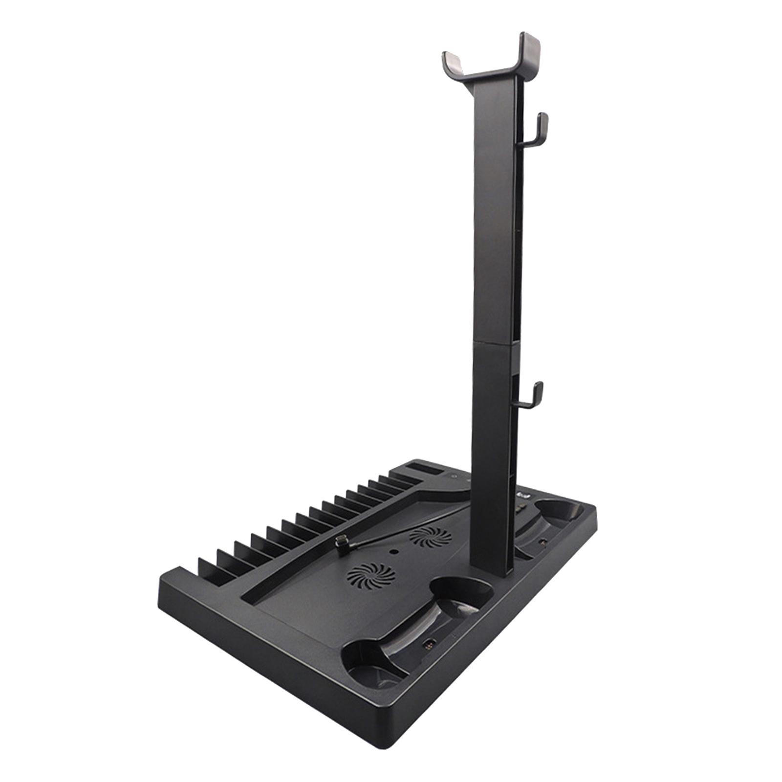 Vertical Stand with Cooling Fan USB Hub For PS5 Dual Controller Consoles