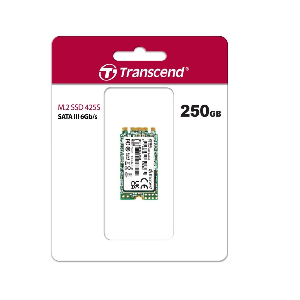 Ổ cứng SSD Transcend M.2 2242 SATA III MTS425S 3D-NAND - Hàng Chính Hãng