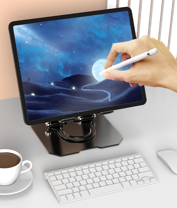 Giá đỡ cho ipad giá đỡ điện thoại máy tính bảng bằng kim loại ViaKing, Xoay 360 độ, Chất liệu thép carbon bền bỉ chắc chắn - Hàng nhập khẩu