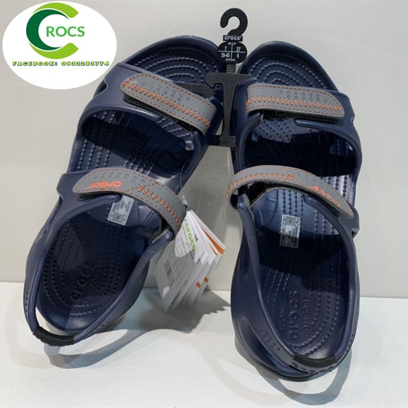 Giày sandal nhựa chống hôi chân -Croslite-Swiftwater-river cho nam màu navy