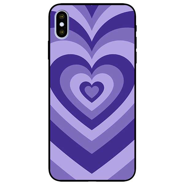 Ốp lưng dành cho iPhone X / Xs / Xs Max / Xr - Tim Cầu Vồng Tím