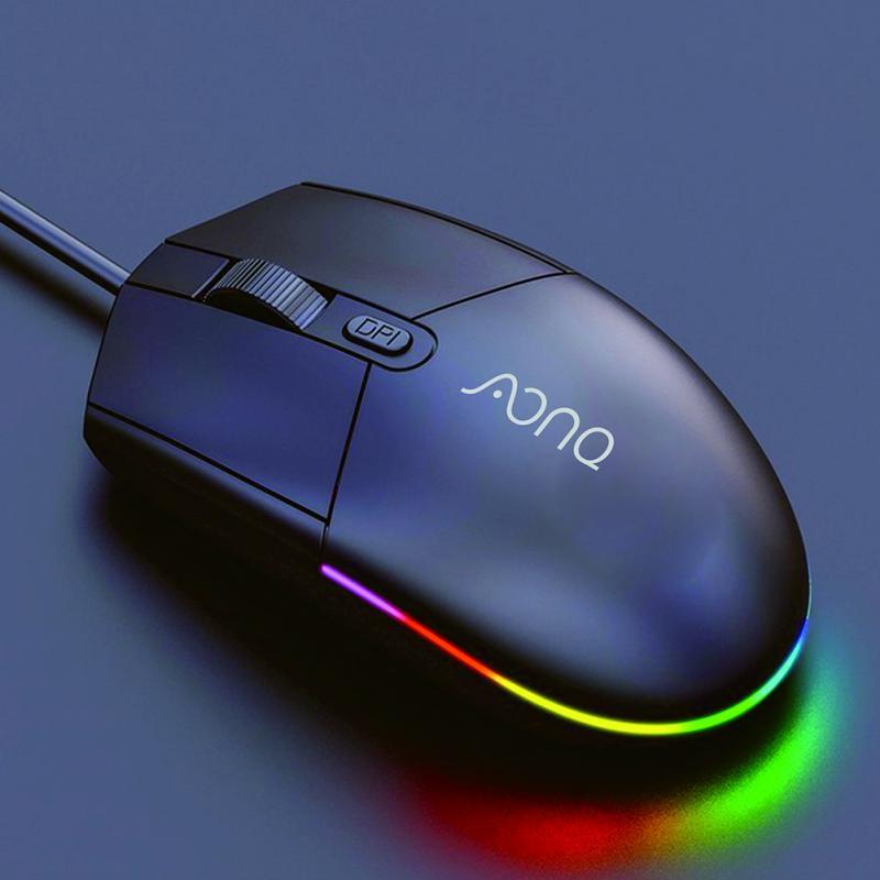 Ergonomic Rgb Luminous Wired Mouse Gaming Mouse Computer Notebook Office Mouse With Colorful Lights Laptops Notebook Accessories