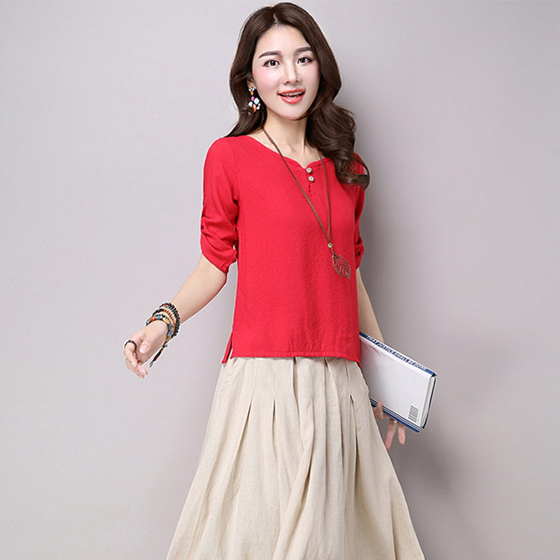 Áo đũi nữ Đũi Việt thiết kế áo đũi cổ tầu form rộng phong cách Nhật Bản chất đũi mềm mát