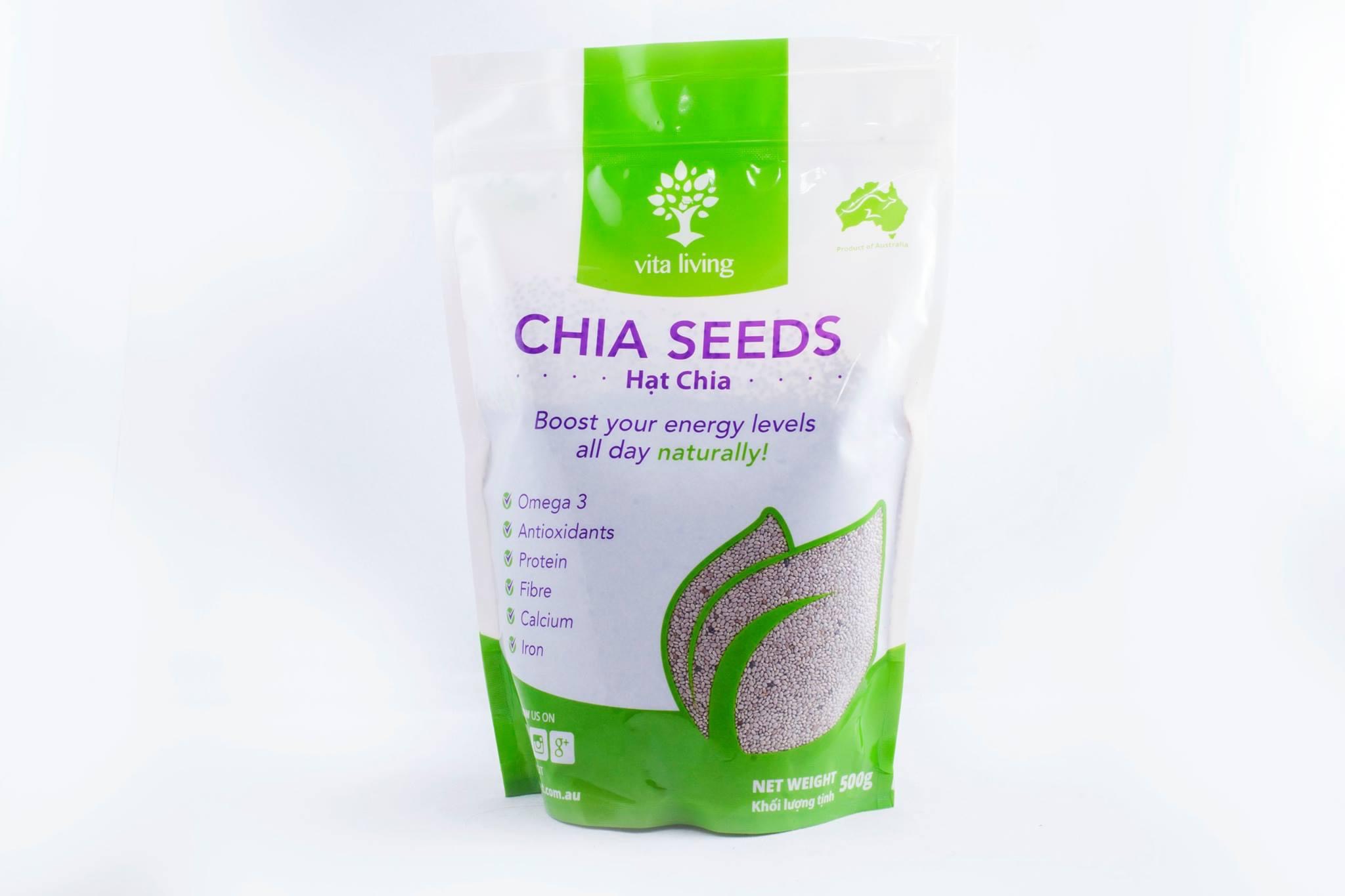 Hạt Chia Úc Trắng Vitaliving Chia Seeds 250g