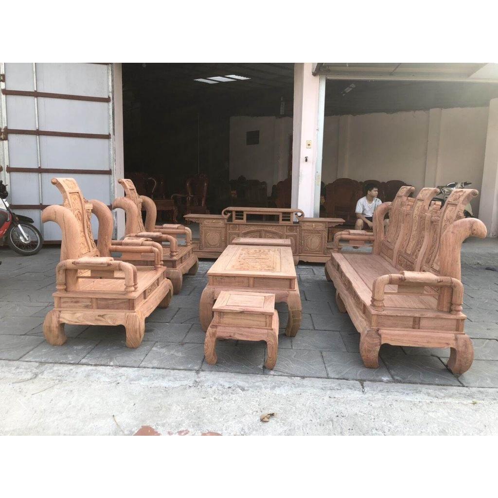 Combo bộ tần thủy hoàng và kệ tivi " trước và sau khi hoàn thiện" - Đồ Gỗ Bình Long 0388639288