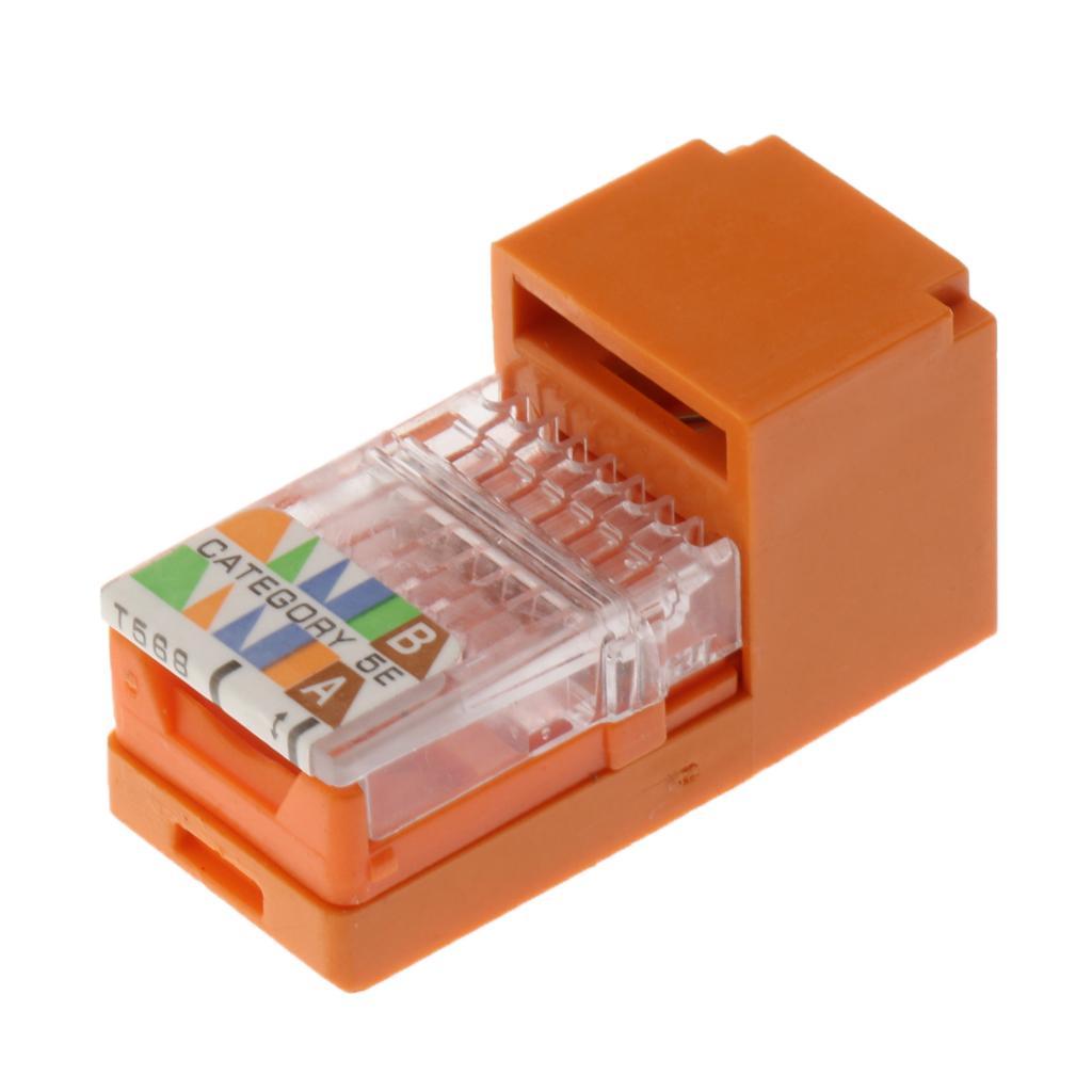 10pcs RJ45 Module Cat5e UTP Ethernet Network Module Adapter Inline Coupler