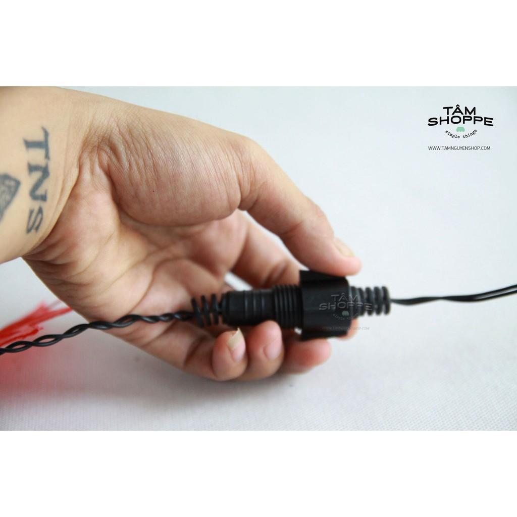 Dây led Bi Trong Suốt Màu Tím 10m