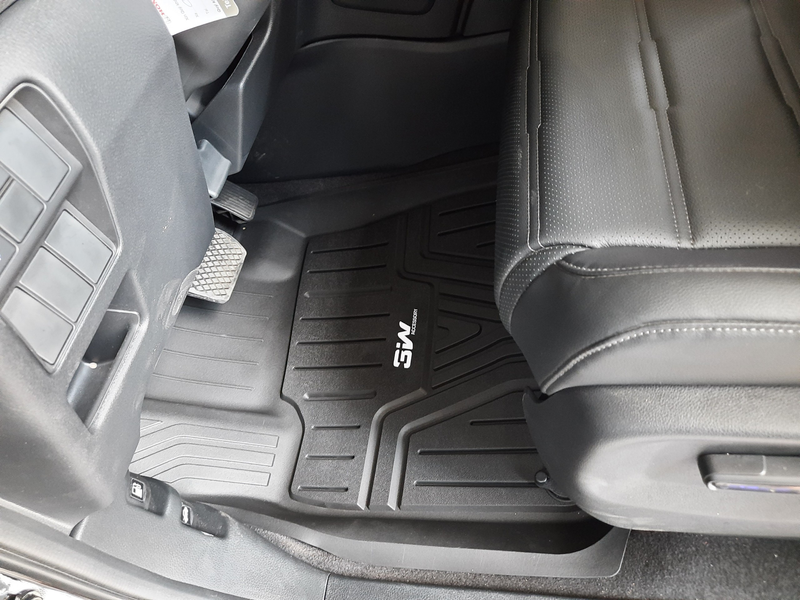Thảm lót sàn HONDA CRV Nhãn hiệu Macsim 3W chất liệu nhựa TPE đúc khuôn cao cấp - màu đen