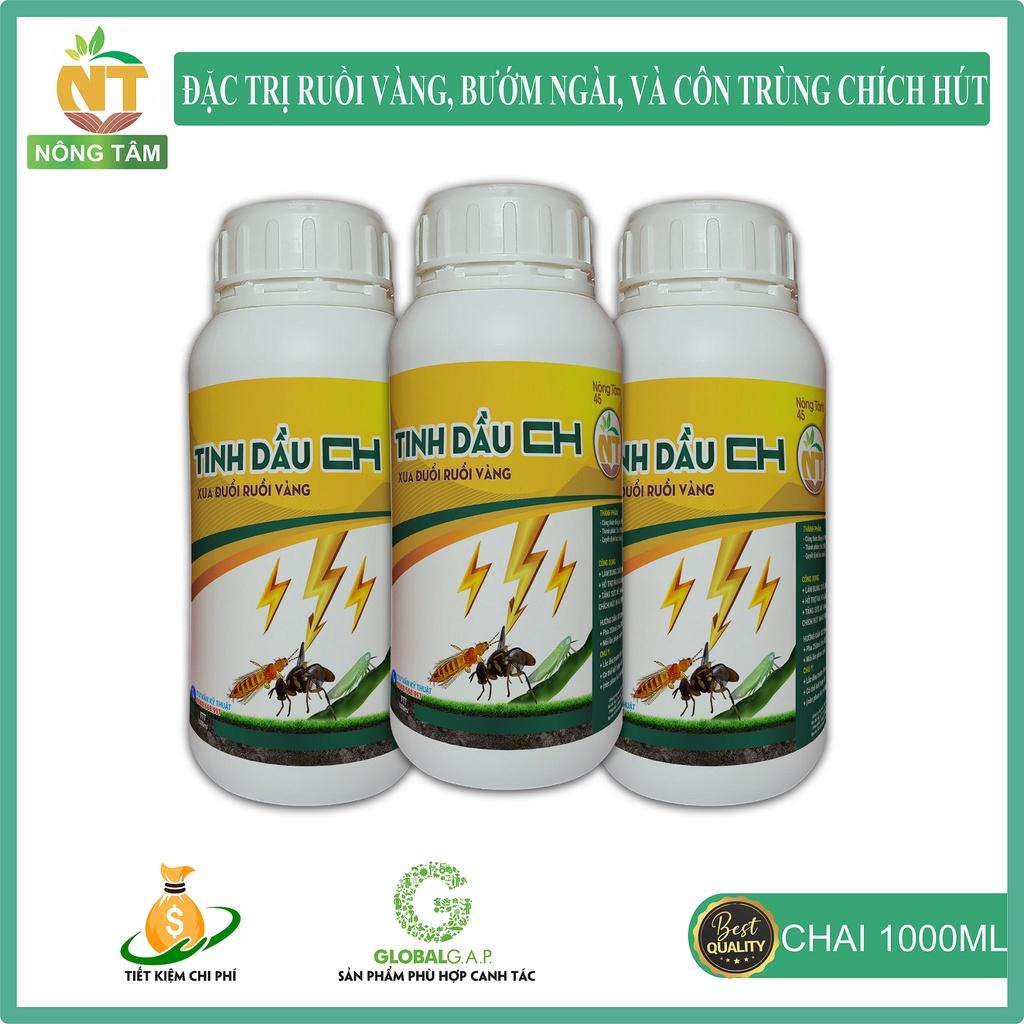 Chế phẩm sinh học xua đuổi ruồi vàng, ngài và côn trùng chích hút trên cây ăn trái, rau màu, chai 1000ml
