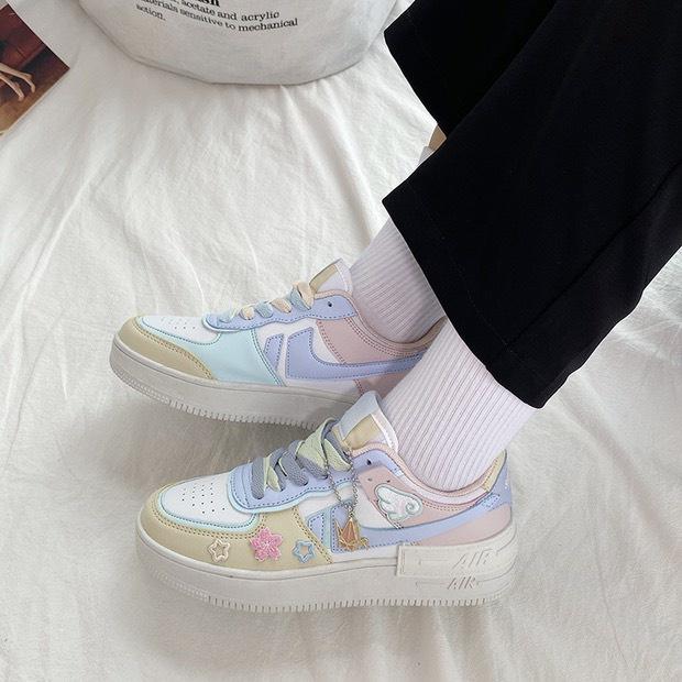 GIÀY NỮ ULZZANG KẸO NGỌT, SNEAKER AF1 HOT TREND