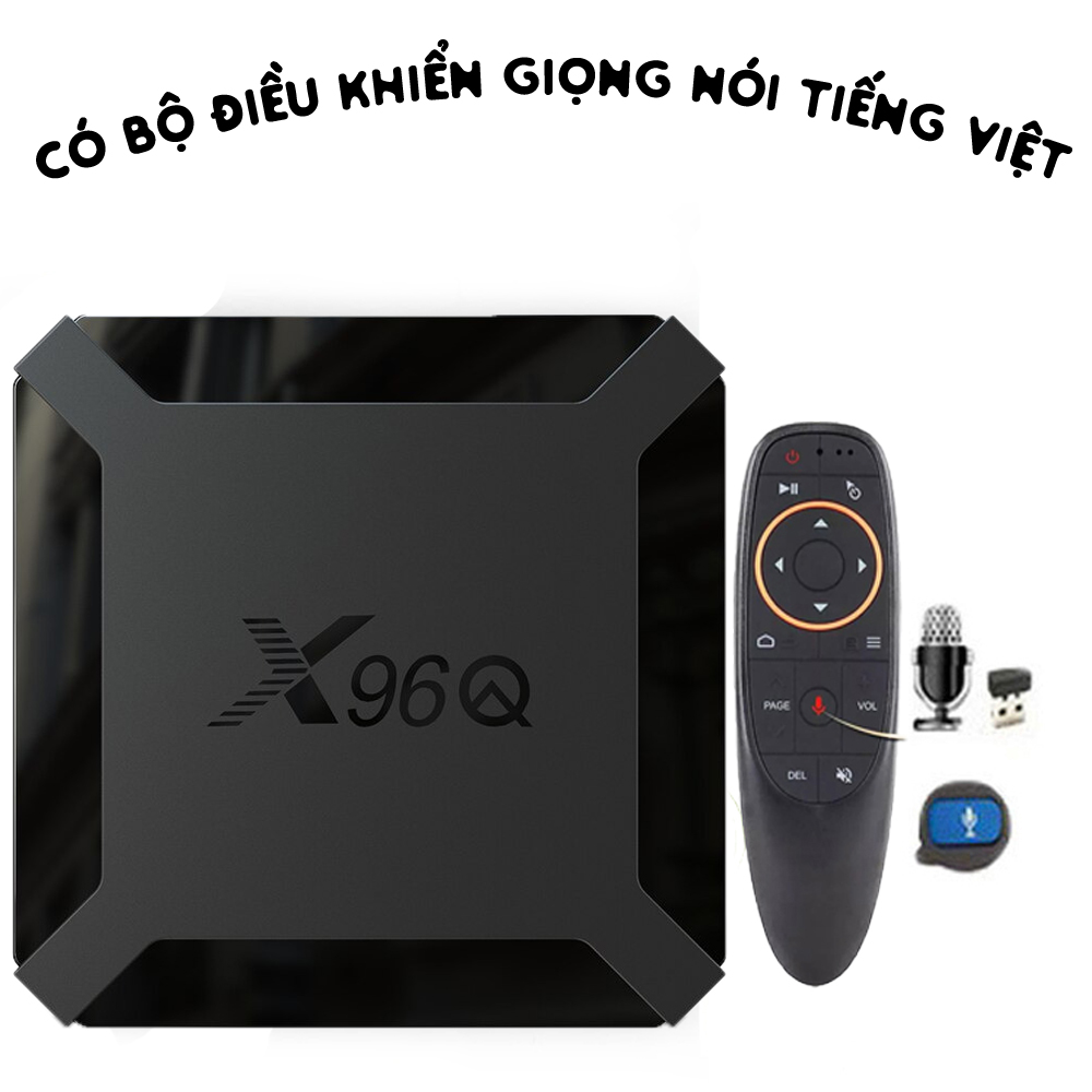 Android tivi X96Q có điều khiển giọng nói cử chỉ tay người dùng hỗ trợ tìm kiếm bằng tiếng việt Android 10 cài sẵn chương trình tivi truyền hình cáp, Phim HD miễn phí vĩnh viễn - Hàng Nhập Khẩu