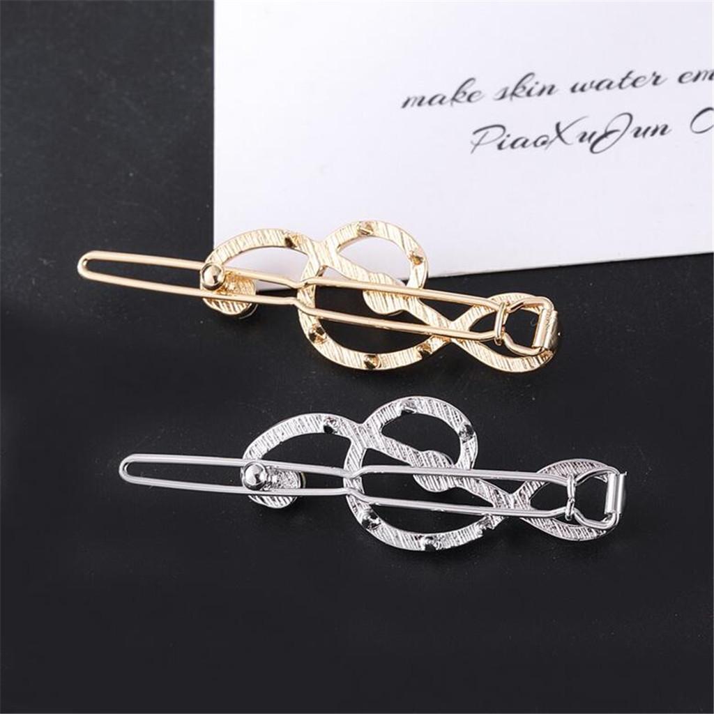 4Pack Hairpin Clip Note Crystal Pearl Hair Snap Clamp Girls Hair Accessories