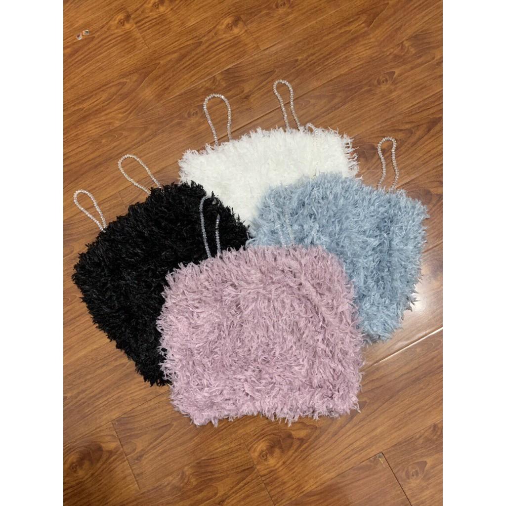 Áo 2 dây lông dây ngọc QC hot hit