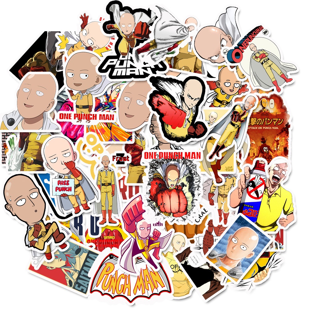 Sticker 49 miếng hình dán One punch man