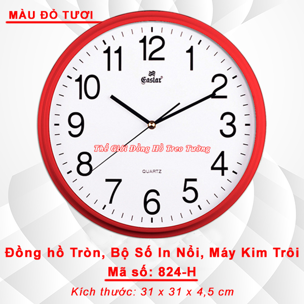 ĐỒNG HỒ CAO CẤP – MÀU ĐỎ – MÁY KIM TRÔI – KÈM PIN MAXELL