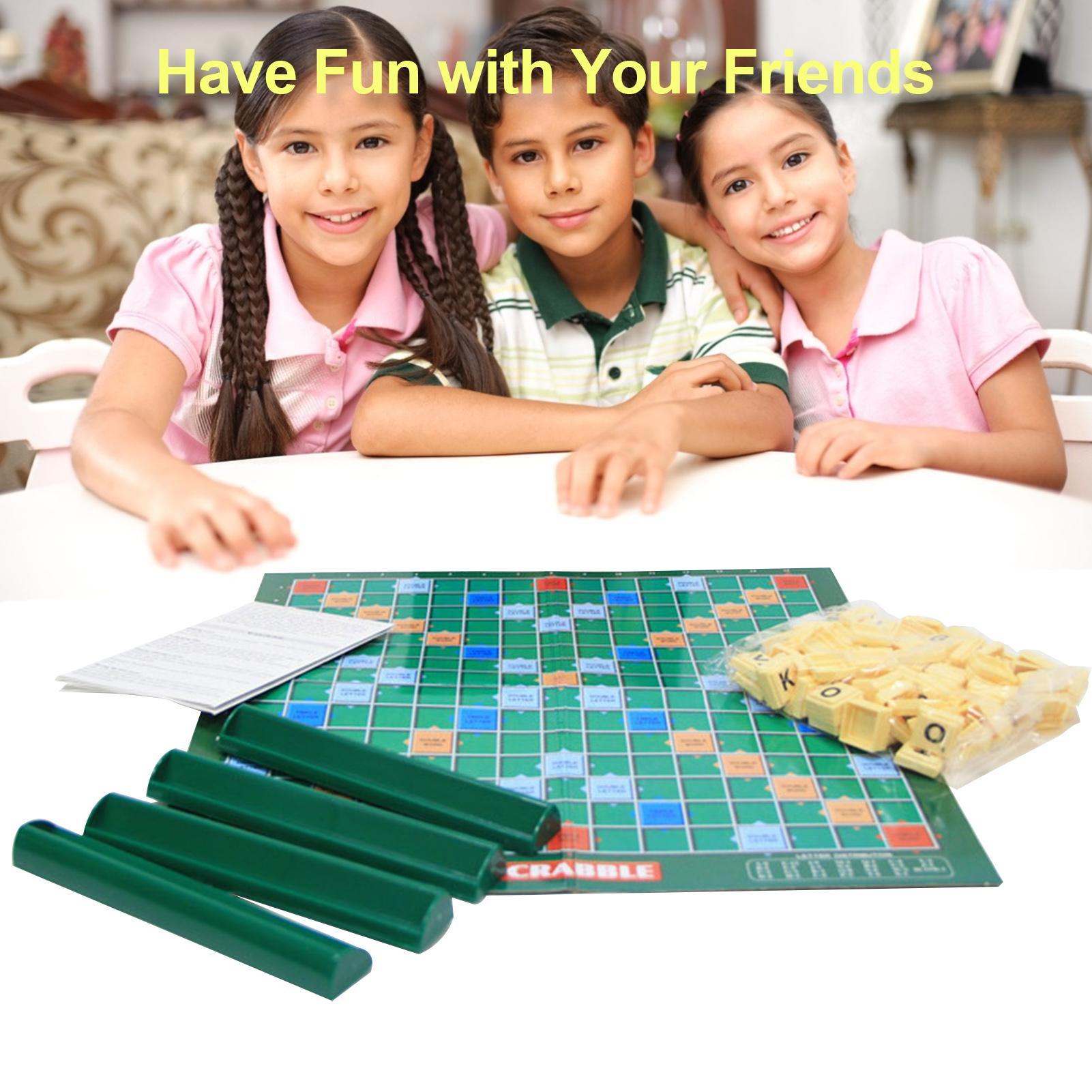 100PCS English Spelling and Word Game Crossword Scrabble Matching Letter Table Game for Crafts Letters Education Games