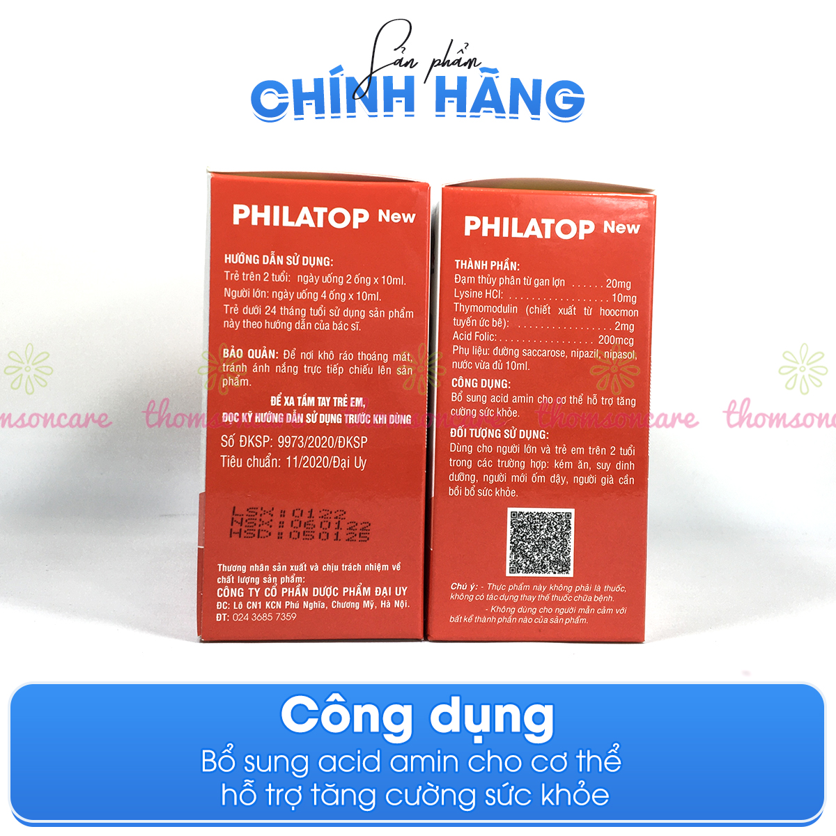 Philatop con hươu hộp 20 ống - dùng cho trẻ biếng ăn, chậm lớn, người già, tăng sức đề kháng, bổ sung chất đạm