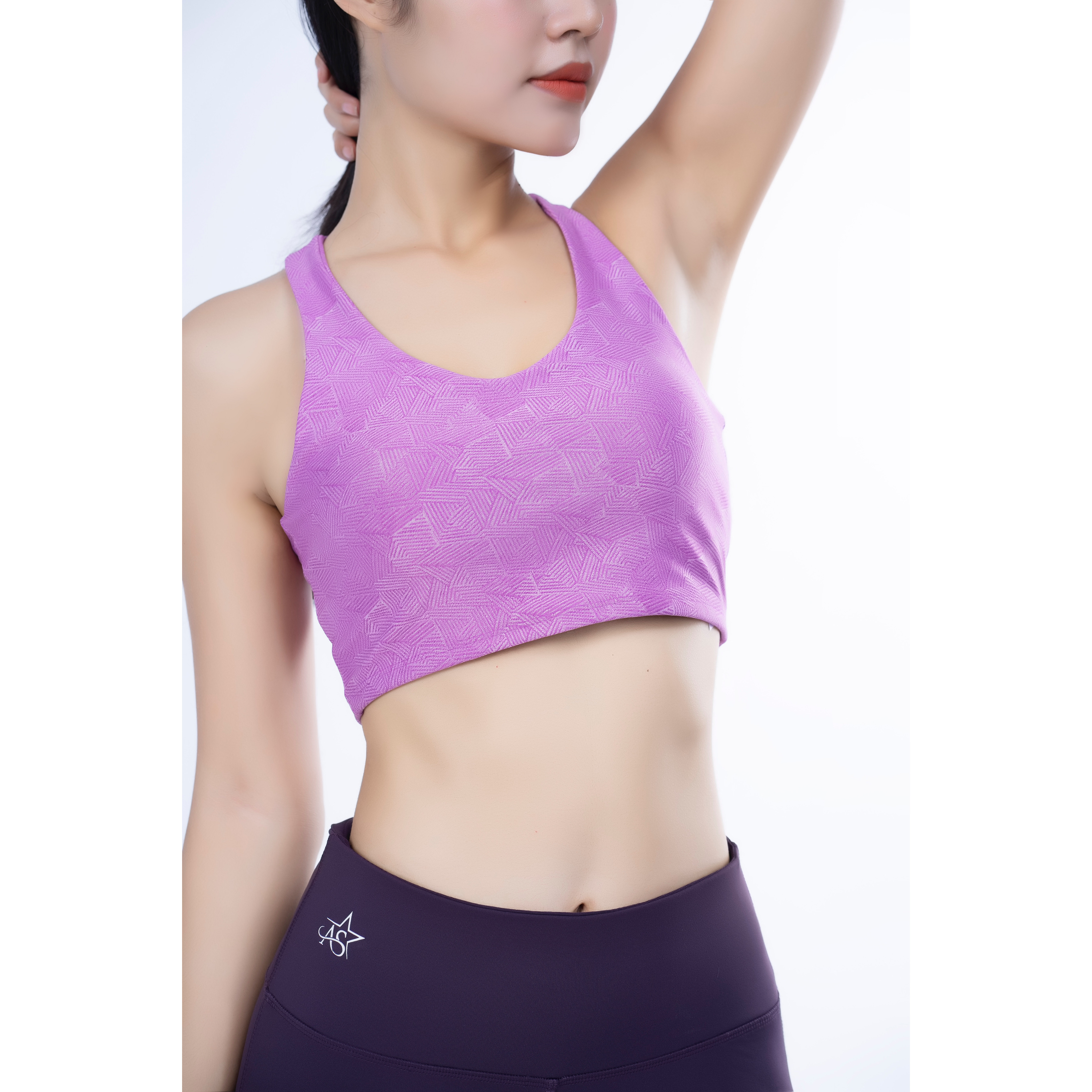 Áo tập Croptop thể thao nữ cổ tim nhiều màu