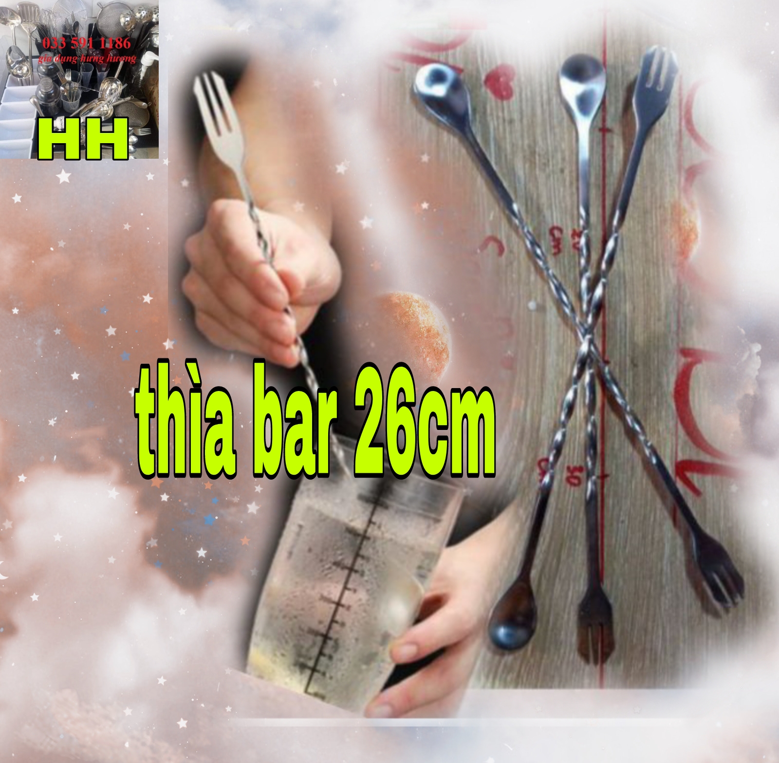 Thìa Bar thìa Bar 32cm - thìa khuấy pha chế