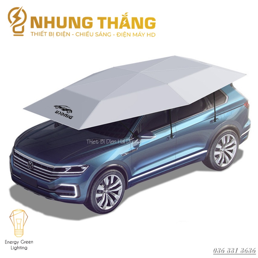 Ô Che Nắng Ô Tô - Dù Che Mưa Nắng Xe Hơi Cao Cấp - Dài 4.2m,4.6m - Giảm Nóng Hiệu Quả - Đóng Mở Bằng Tay - Màu Random
