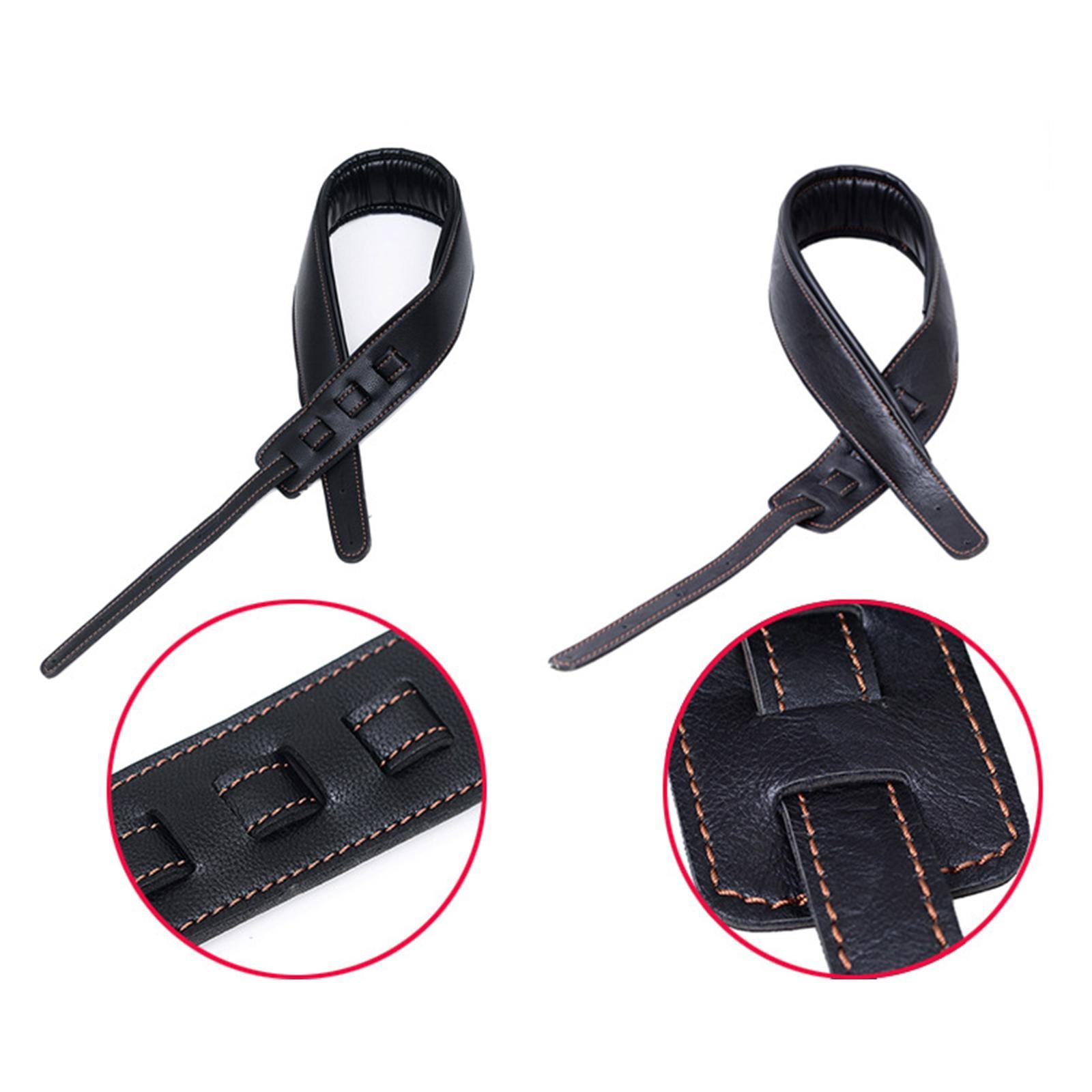 Guitar Strap Leather Soft Padded  for Acoustic Guitar Classical Guitars